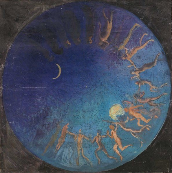 Celestial zodiac artwork for the Outwitting The Stars Private Vedic Jewelry Consultation